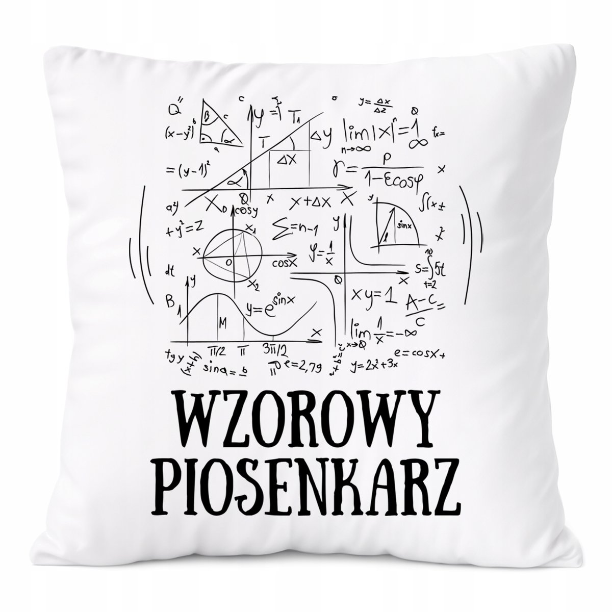 Poduszka Dla Piosenkarza na Prezent z Nadrukiem ze Zdjęciem Biała PoliDraw