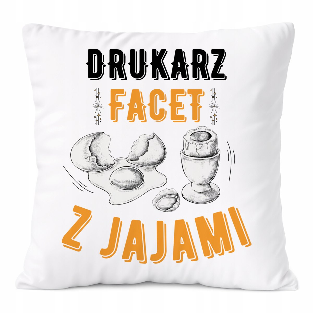 Poduszka Dla Drukarza na Prezent z Nadrukiem ze Zdjęciem Biała PoliDraw