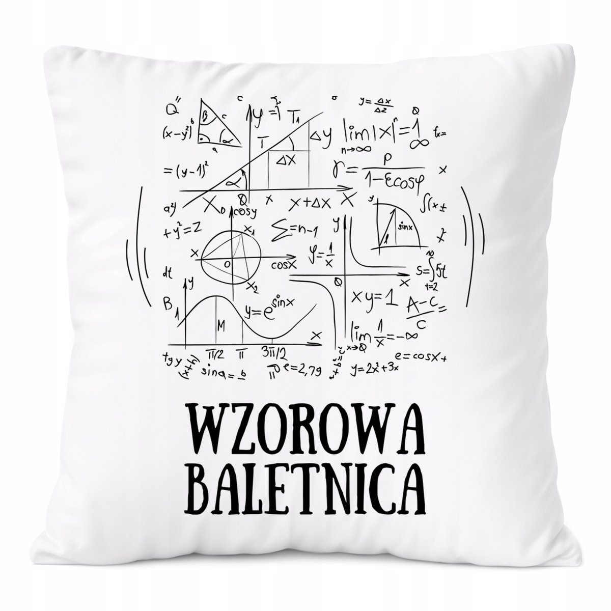 Poduszka Dla Baletnicy na Prezent z Nadrukiem ze Zdjęciem Biała PoliDraw