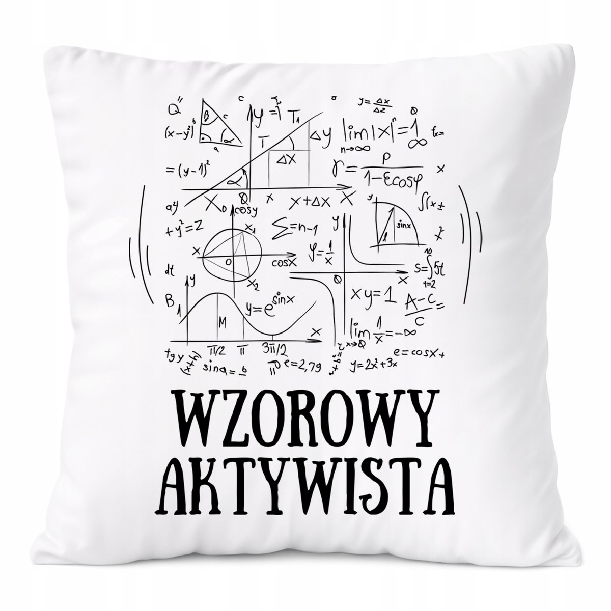 Poduszka Dla Aktywisty na Prezent z Nadrukiem ze Zdjęciem Biała PoliDraw