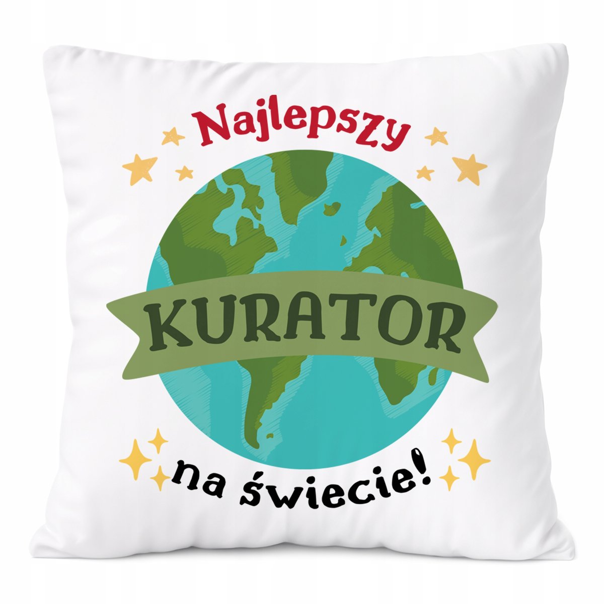 Poduszka Dla Kuratora na Prezent z Nadrukiem ze Zdjęciem Biała PoliDraw