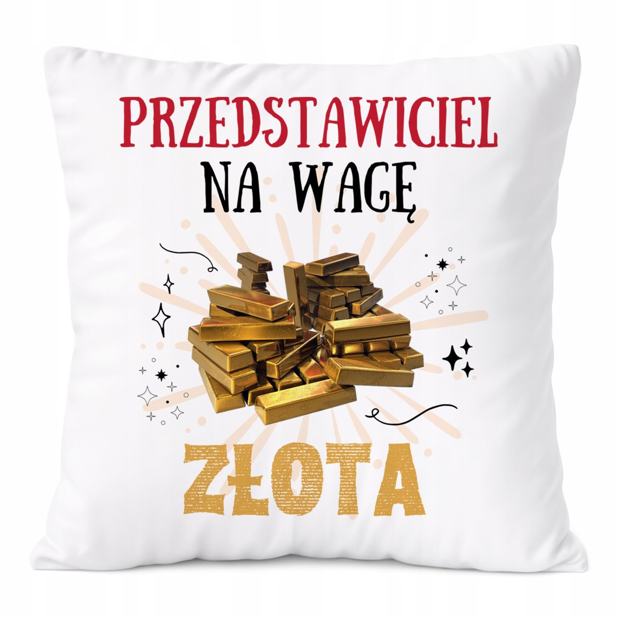 Poduszka Dla Przedstawiciela na Prezent z Nadrukiem ze Zdjęciem Biała
