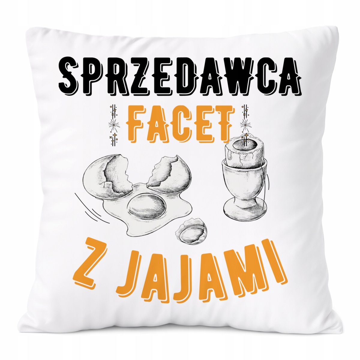 Poduszka Dla Sprzedawcy na Prezent z Nadrukiem ze Zdjęciem Biała PoliDraw