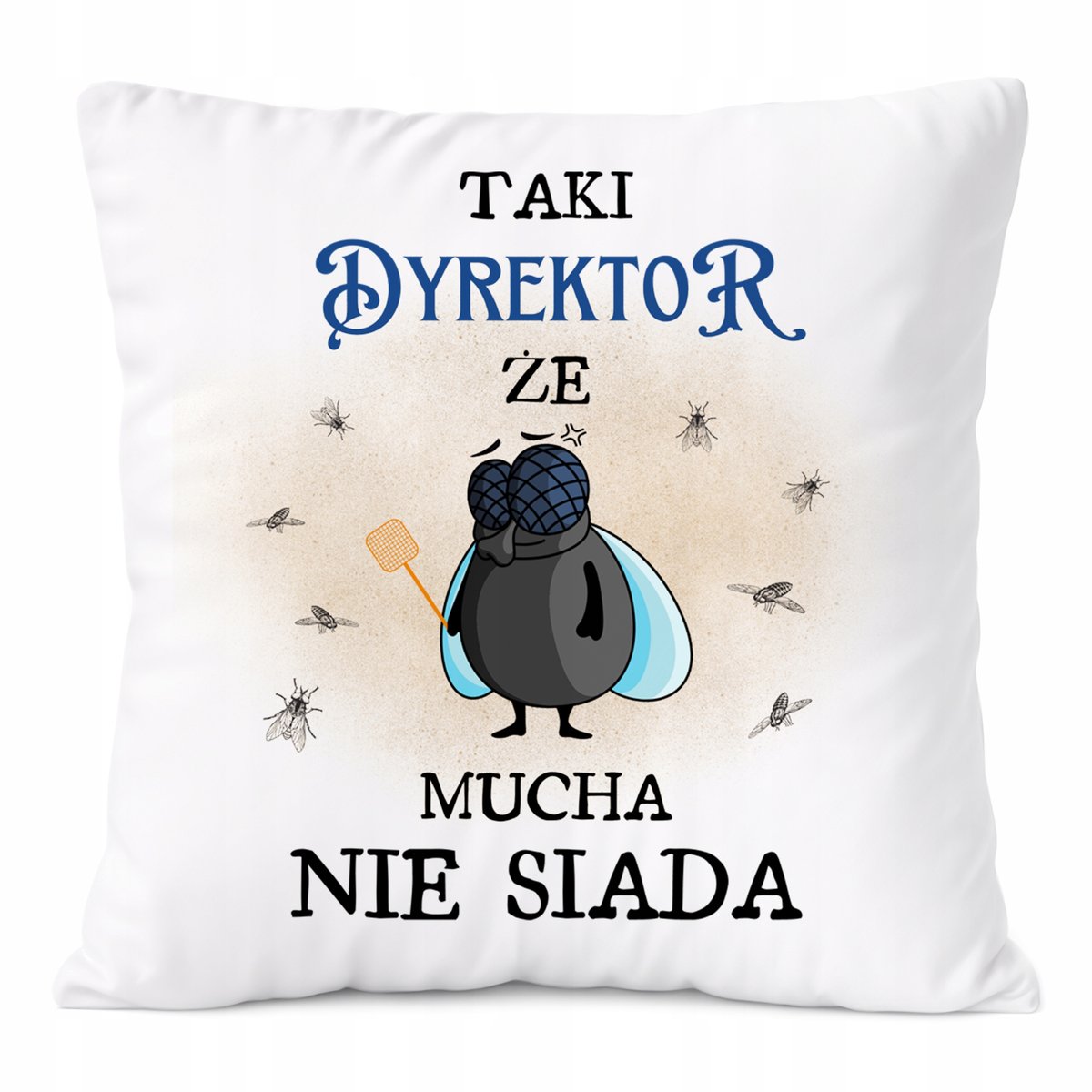 Poduszka Dla Dyrektora na Prezent z Nadrukiem ze Zdjęciem Biała PoliDraw