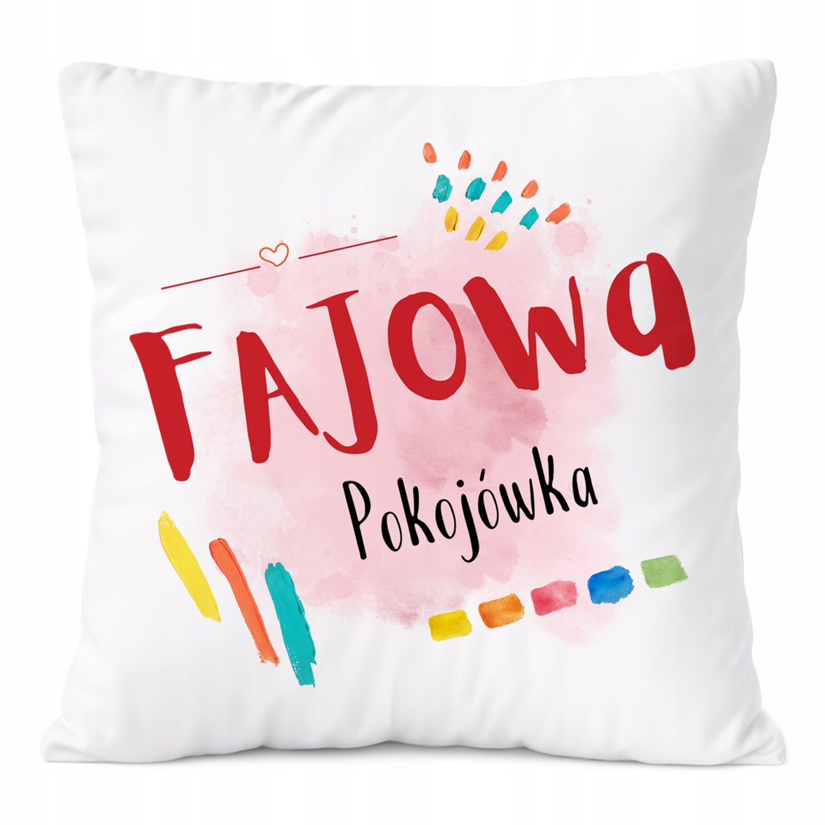 Poduszka Dla Pokojówki na Prezent z Nadrukiem ze Zdjęciem Biała PoliDraw