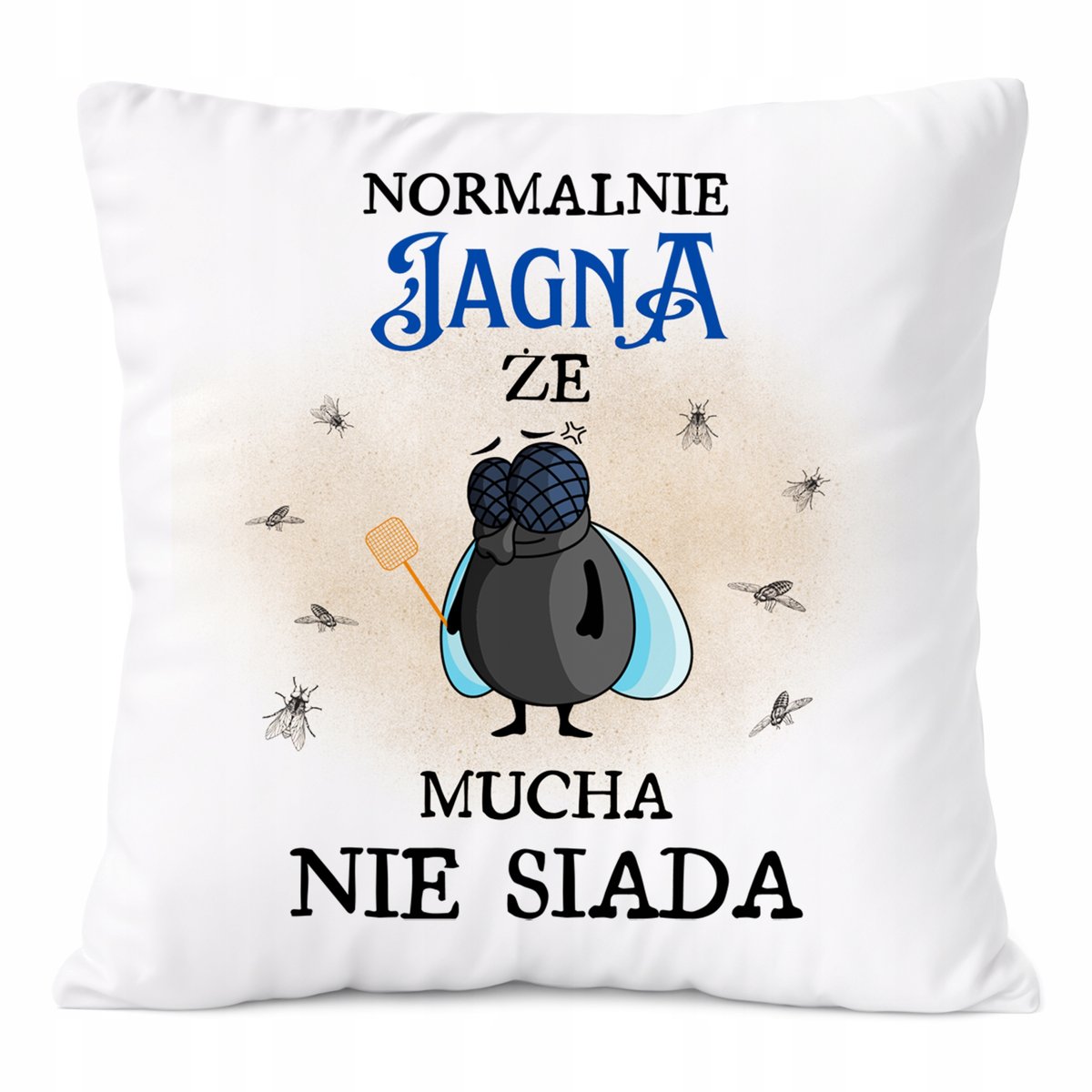 Poduszka Dla Jagny na Prezent z Nadrukiem ze Zdjęciem Biała PoliDraw