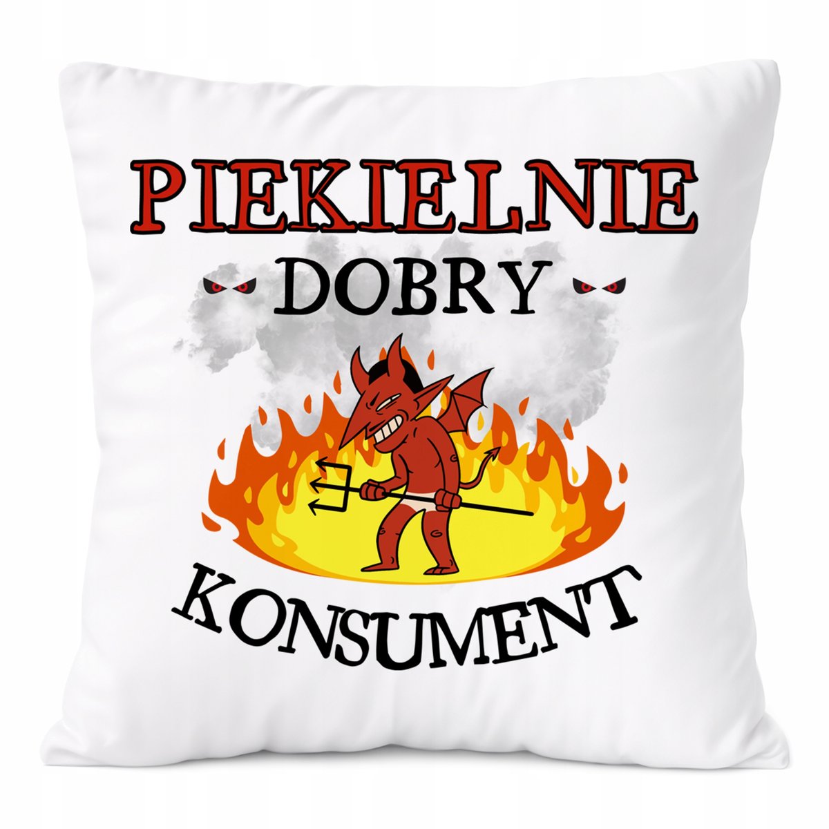 Poduszka Dla Konsumenta na Prezent z Nadrukiem ze Zdjęciem Biała PoliDraw