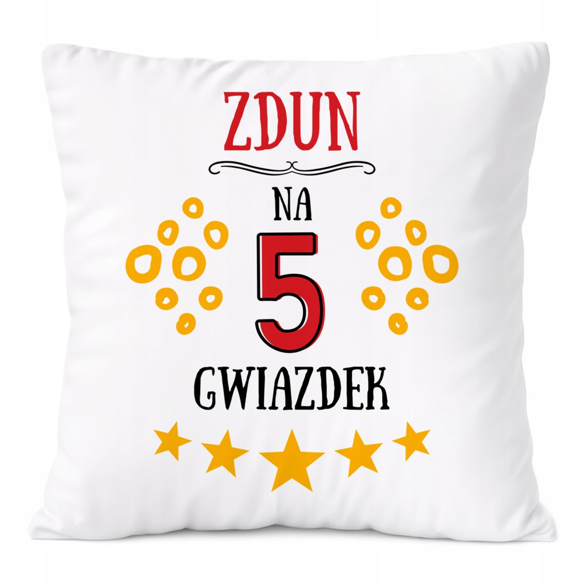 Poduszka Dla Zduna na Prezent z Nadrukiem ze Zdjęciem Biała PoliDraw