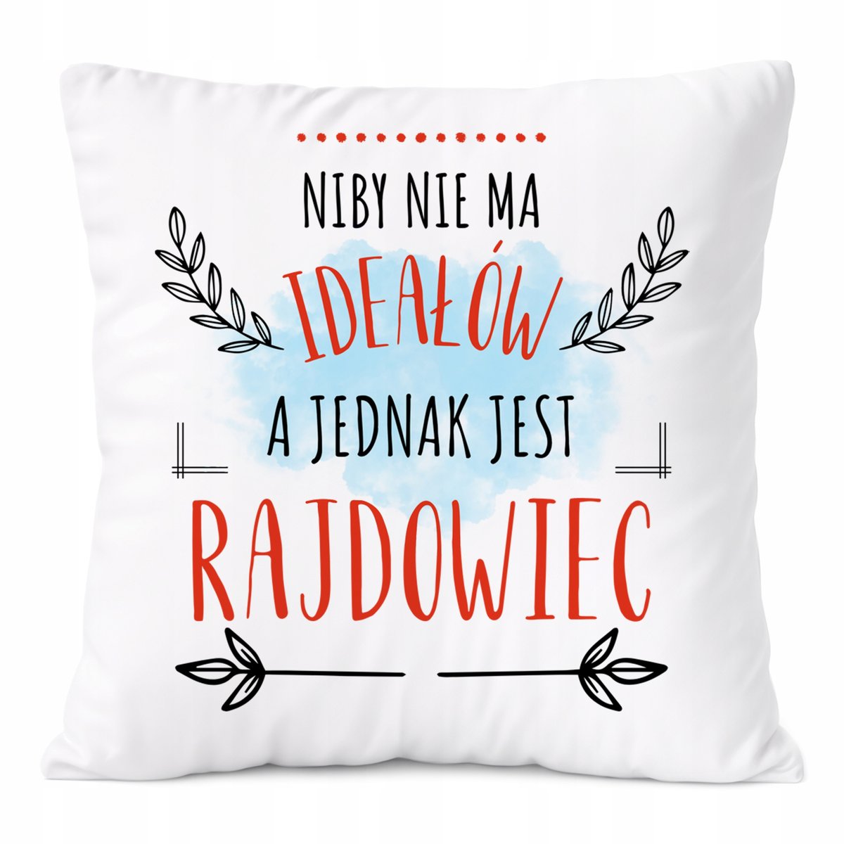 Poduszka Dla Rajdowca na Prezent z Nadrukiem ze Zdjęciem Biała PoliDraw