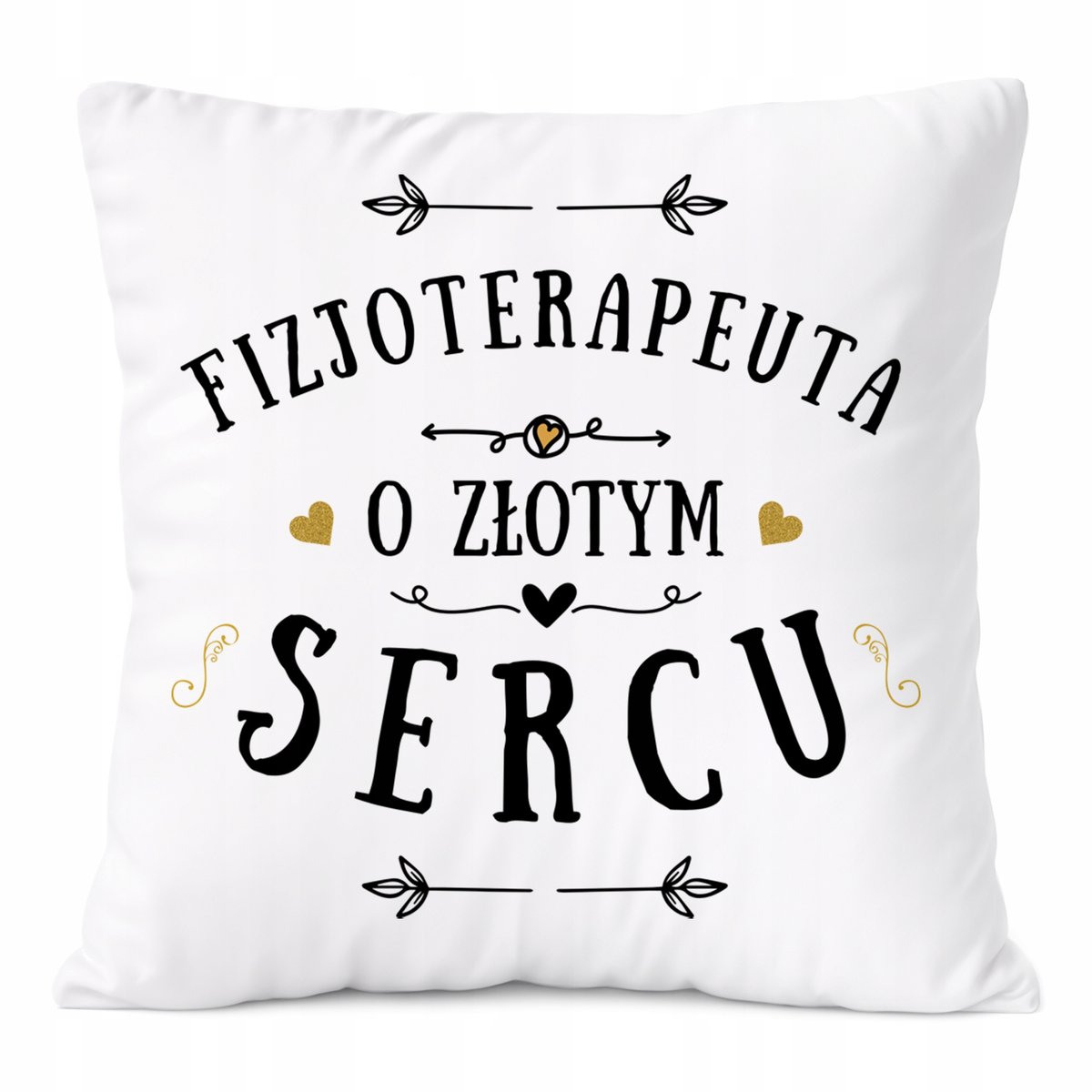 Poduszka Dla Fizjoterapeuty na Prezent z Nadrukiem ze Zdjęciem Biała