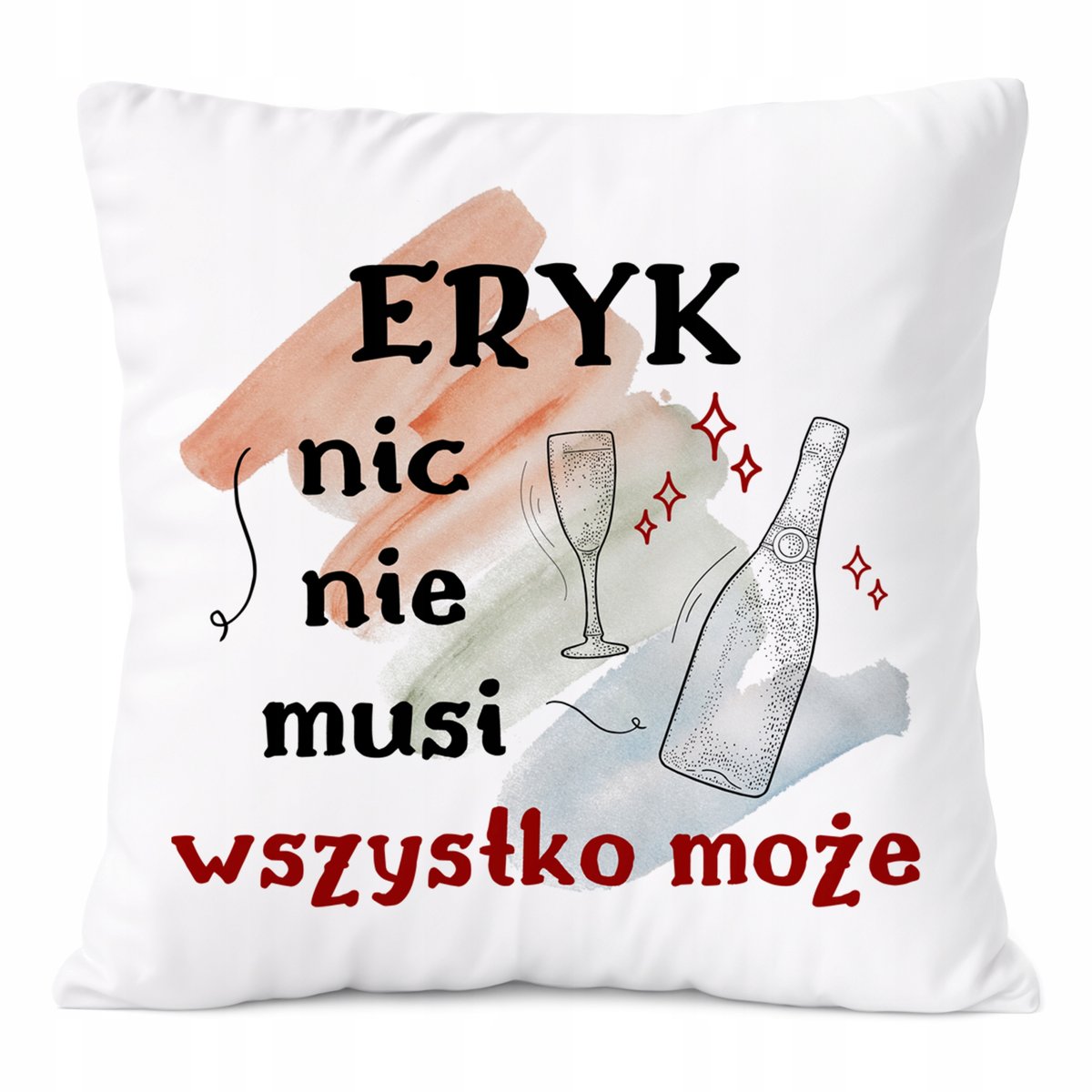 Poduszka Dla Eryka na Prezent z Nadrukiem ze Zdjęciem Biała PoliDraw