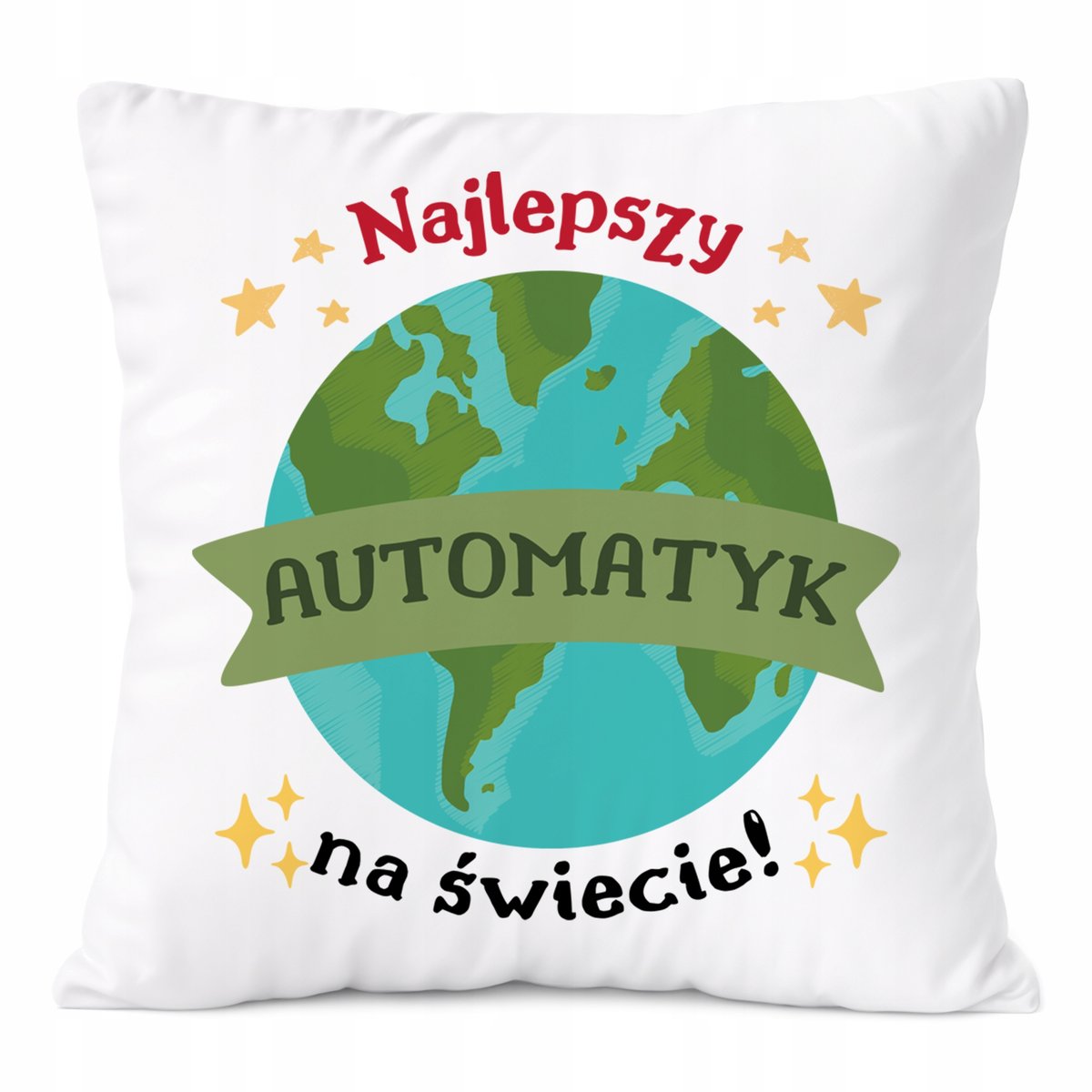 Poduszka Dla Automatyka na Prezent z Nadrukiem ze Zdjęciem Biała PoliDraw