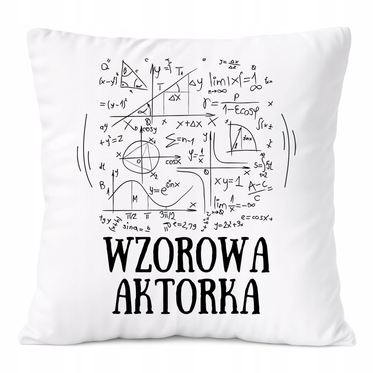 Poduszka Dla Aktorki na Prezent z Nadrukiem ze Zdjęciem Biała PoliDraw