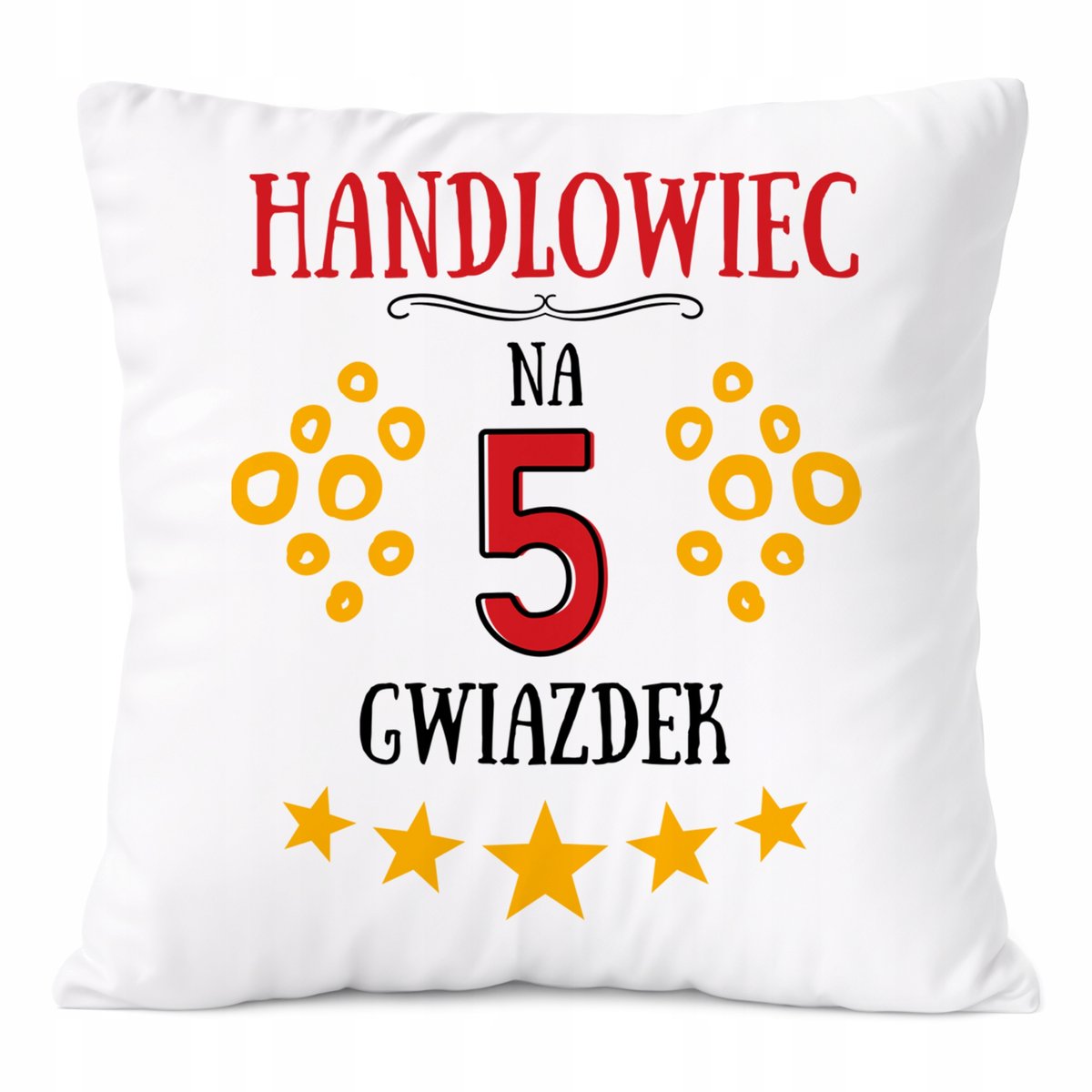 Poduszka Dla Handlowca na Prezent z Nadrukiem ze Zdjęciem Biała PoliDraw