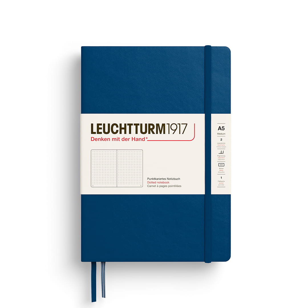 Notatnik Leuchtturm1917 Medium A5, kropki, Indigo