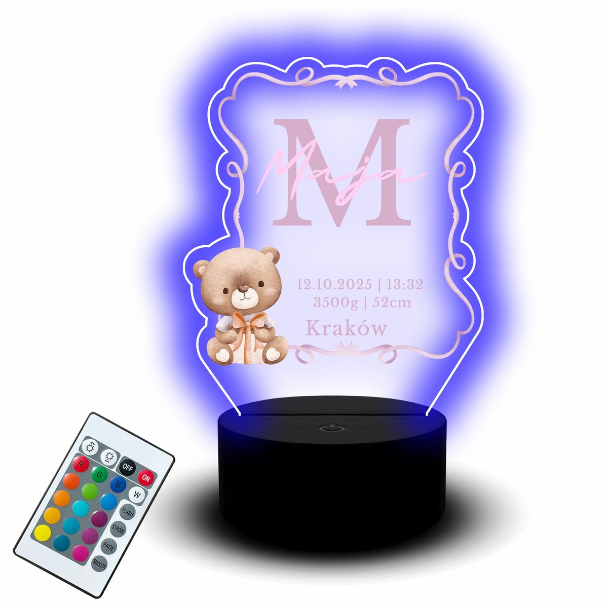 Personalizowana Metryczka Dla Dziecka Noworodka Na Baby Shower Chrzest