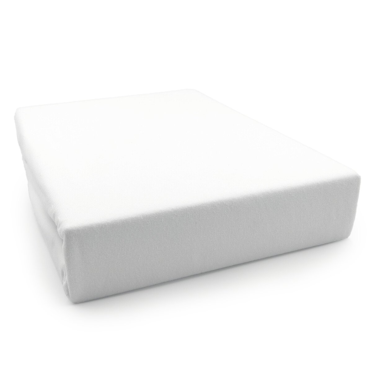 Prześcieradło białe jersey premium LaCama 90x200x40
