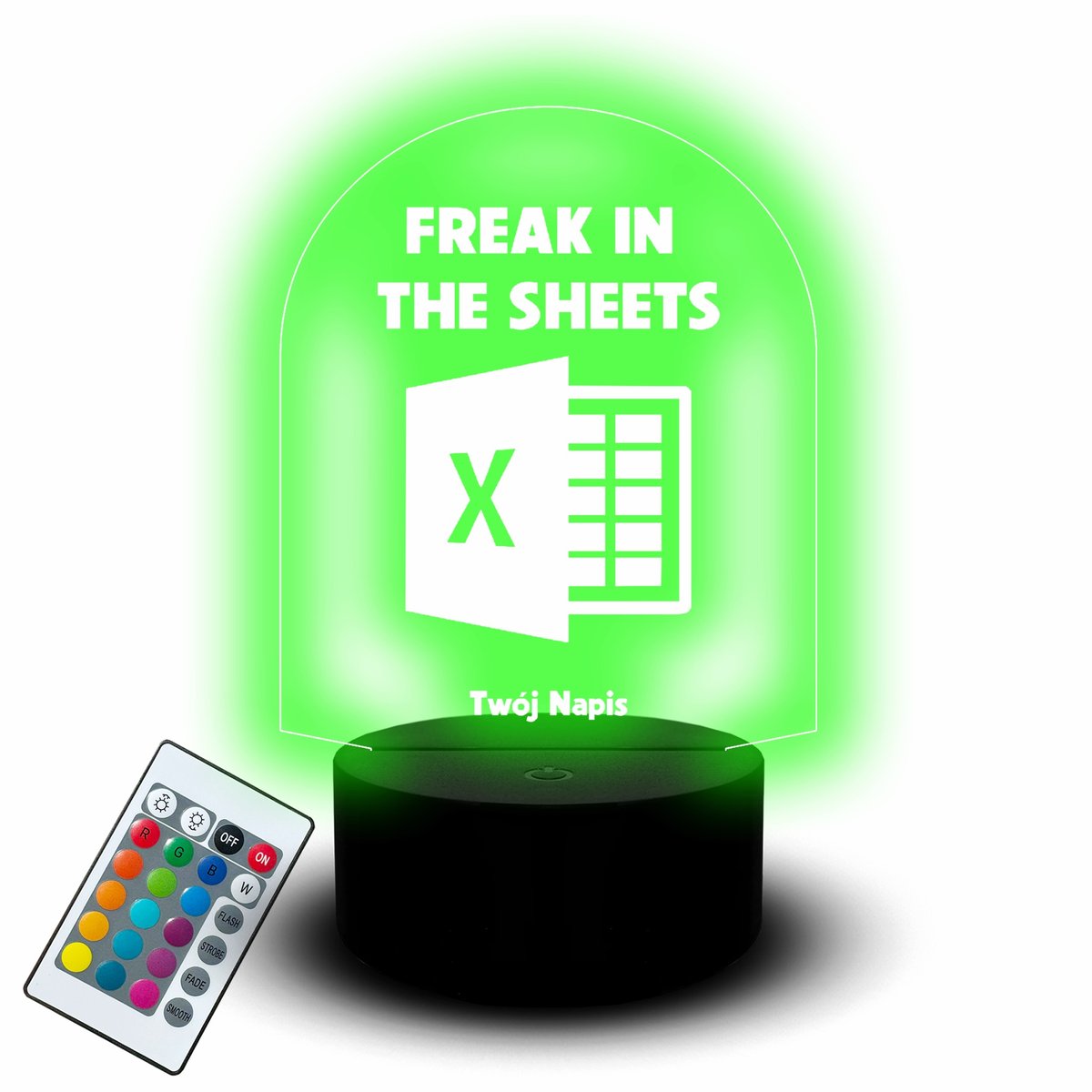 Led Lampka Arkusz Kalkulacyjny Freak The Sheets In Excel Prezent Śmieszny