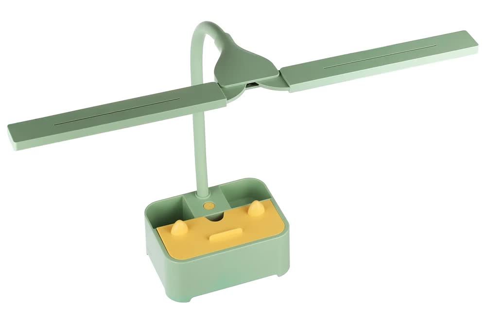 Lampka biurkowa dziecięca Lampka LED z organizerem oraz uchwytem na telefon Lampka biurkowa z możliwością zmiany barwy światła TDL-126-GREEN