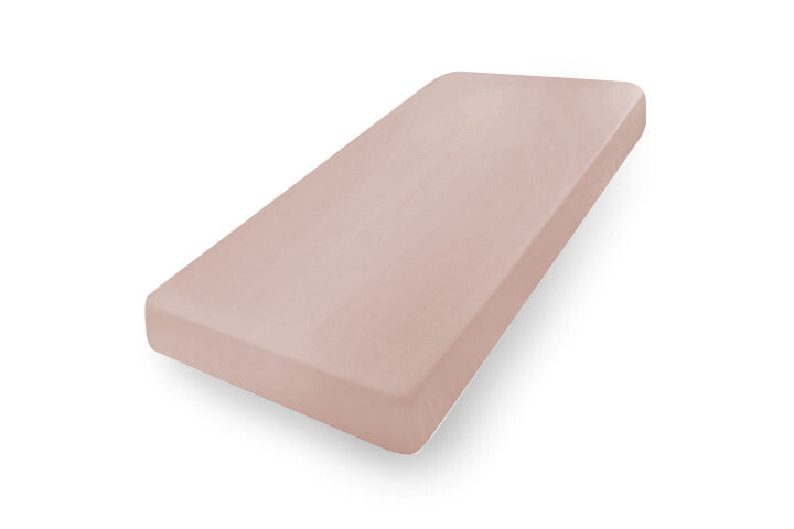 Prześcieradło jersey z gumką 140x200 różowe pudrowe Classic