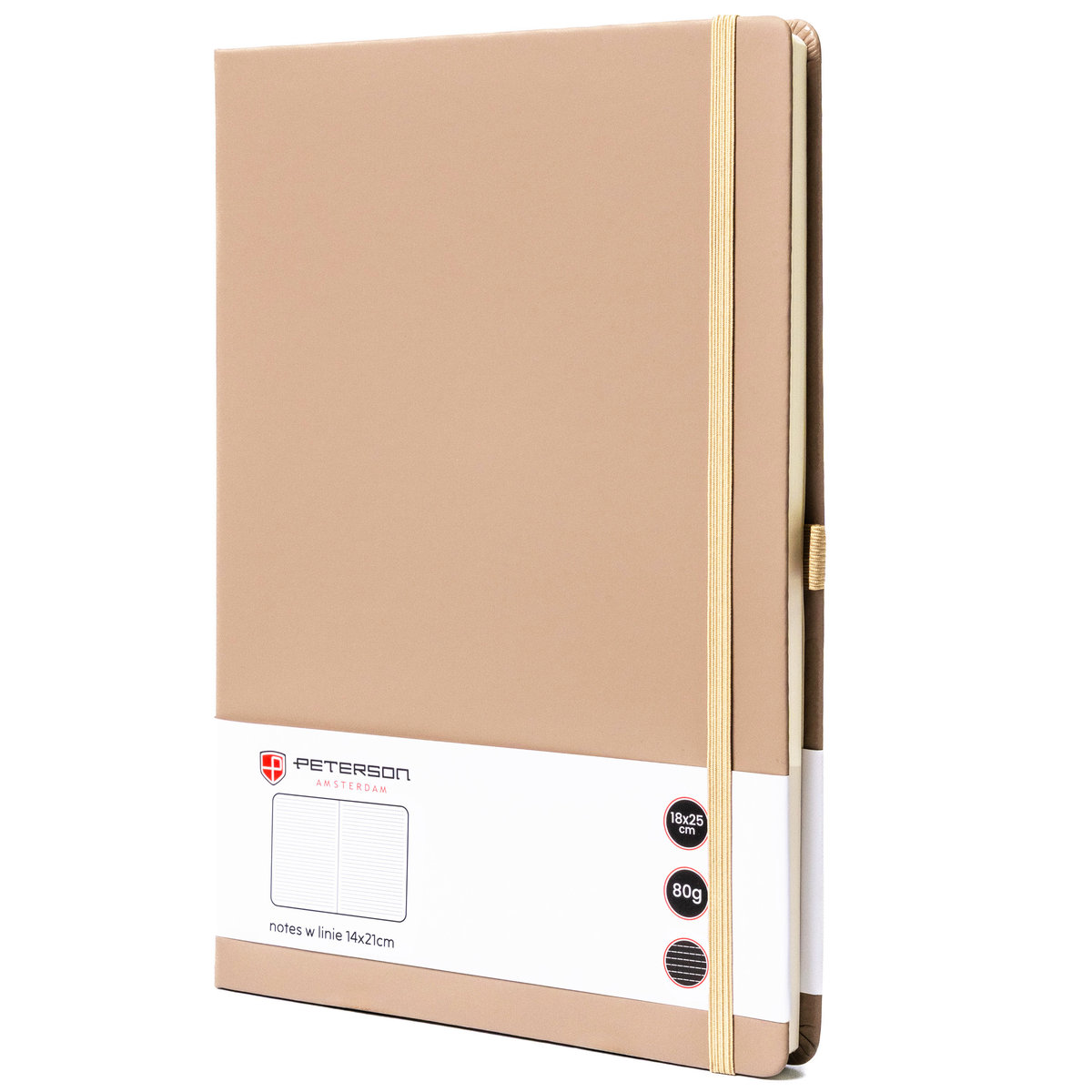 Notes planer B5 Peterson z gumką organizer notatnik w linie elegancki