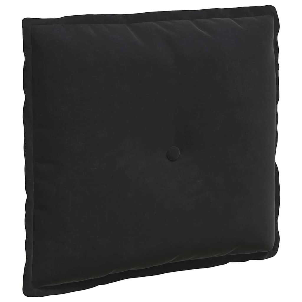 vidaXL Poduszka na plecy Czarny 50 x 45 cm Tkanina sztruksowa