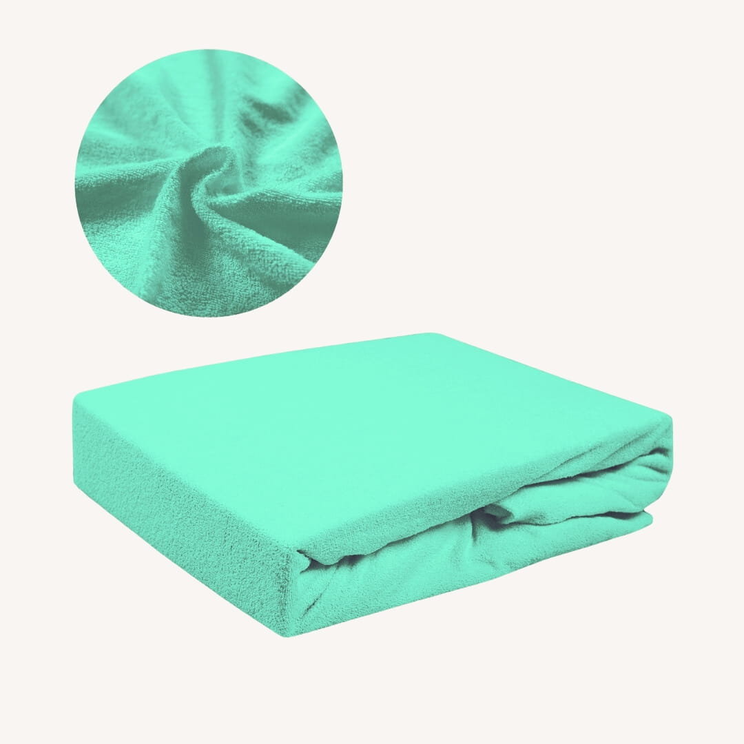 Prześcieradło FROTTE Bez Gumki 200x220 Mięta Grube Polski Producent