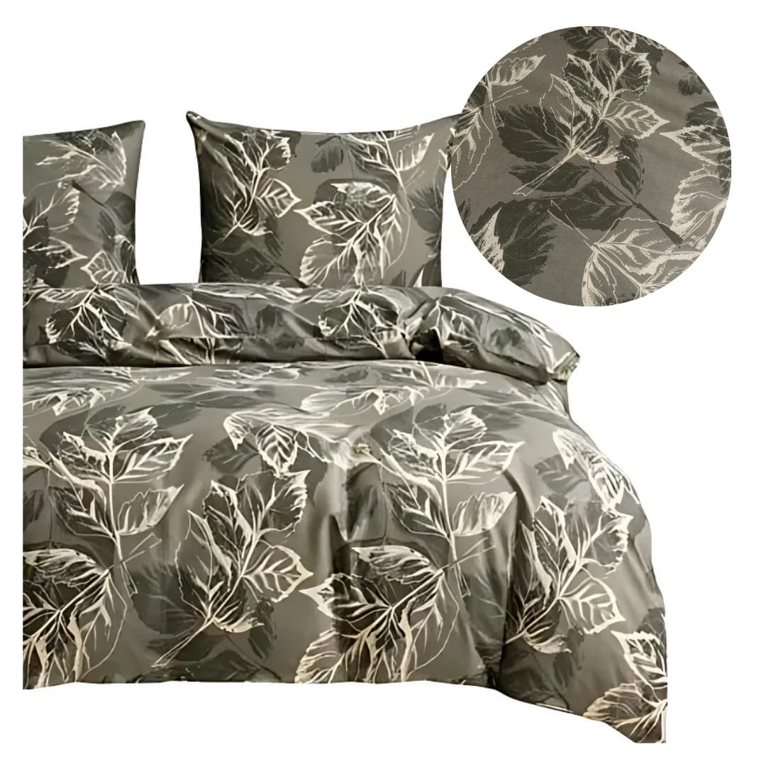 Komplet Pościeli 3D 160x200 + 2x70/80 Leśna Elegancja Satyna Bawełniana 2782