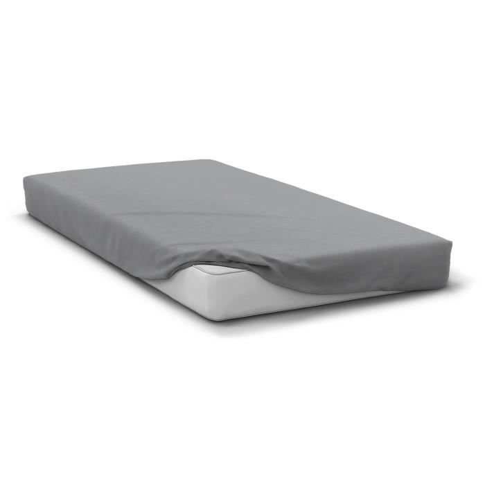 Prześcieradło - HOME LINGE PASSION - HP71761 - 90 x 190 cm + 30 cm narożnik - Mikrofibra - 82 g - Jasnoszary