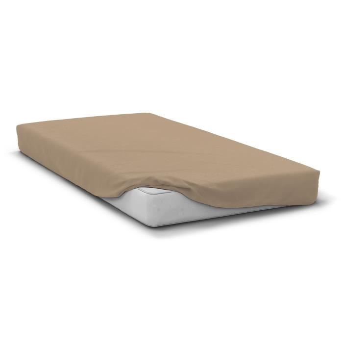 Prześcieradło - HOME LINGE PASSION - HP72062 - Mikrofibra 82 g - 90 x 190 cm - Fartuch 30 cm - Beżowy