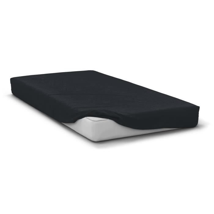 Prześcieradło - HOME LINGE PASSION - HP72107 - Mikrofibra 82 g - 140 x 190 cm - Kaptur 30 cm - Czarny