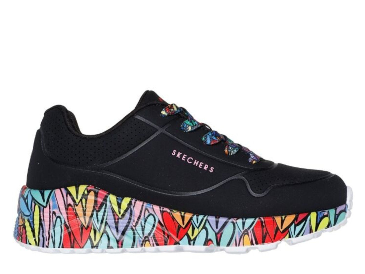 Buty dziecięce Skechers 314088LBKMT UNO LITE-SUBTLE LOVE Czarne