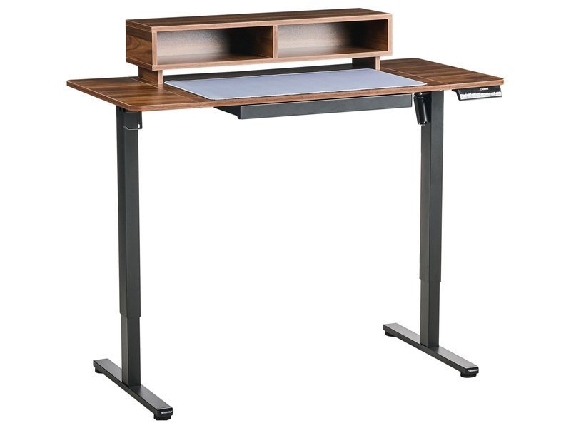Biurko regulowane elektrycznie LUCAMA Brązowy/ czarny 120 cm 60 cm Z portem USB