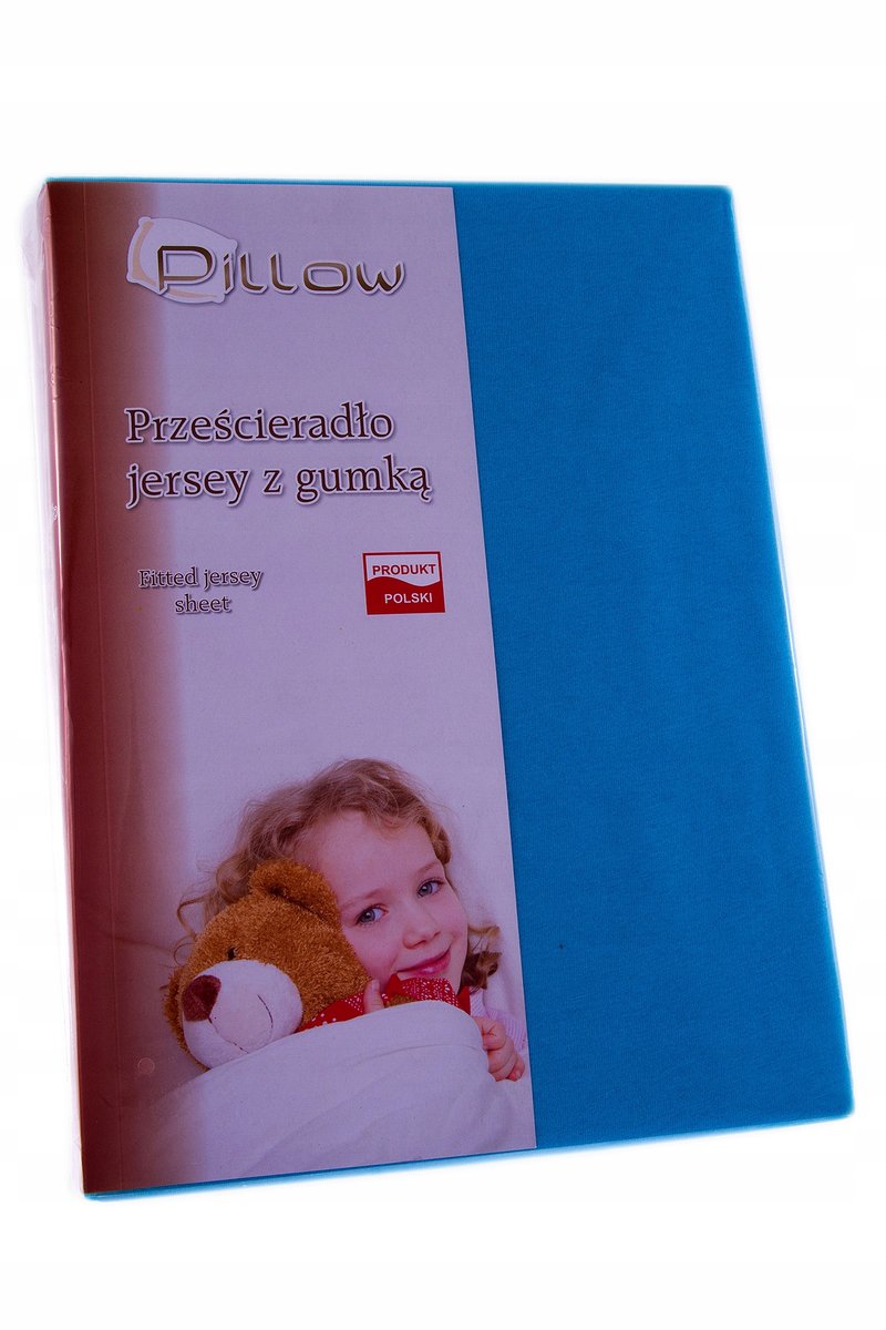 Prześcieradło jersey z gumką 60x120 cm - trwałe, niebieskie