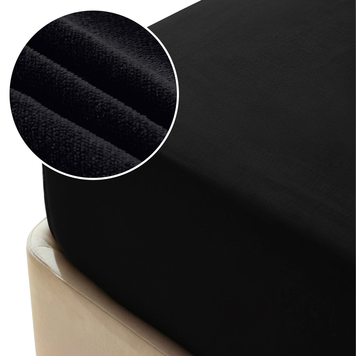 PRZEŚCIERADŁO PLUSZOWE Z GUMKĄ MIŚ CIEPŁE MIKROFIBRA 200x220 +30 CM CZARNE