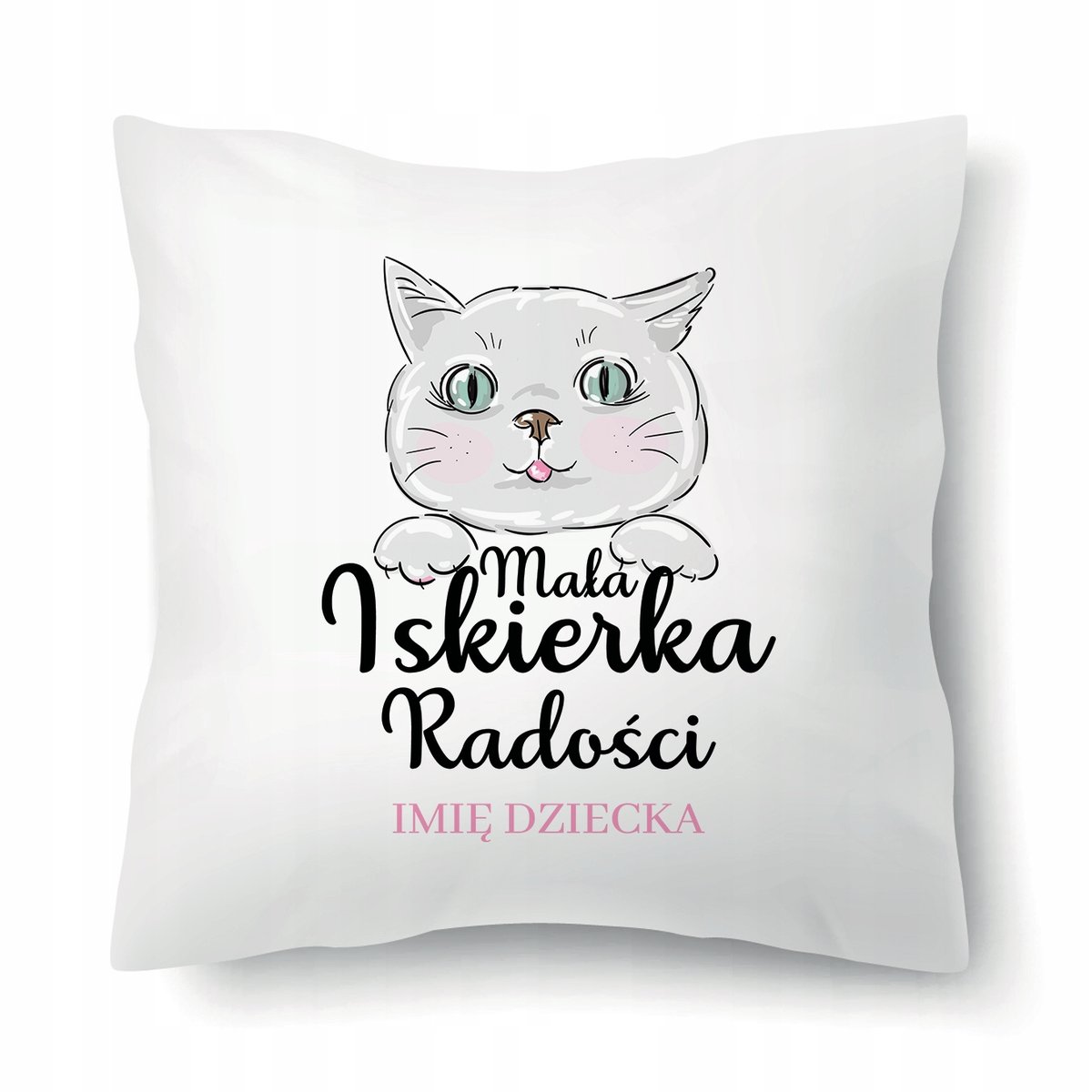 Poduszka Biała Wyprawka Do Pzedszkola Dla Dziecka Mała Iskierka Radości Wz