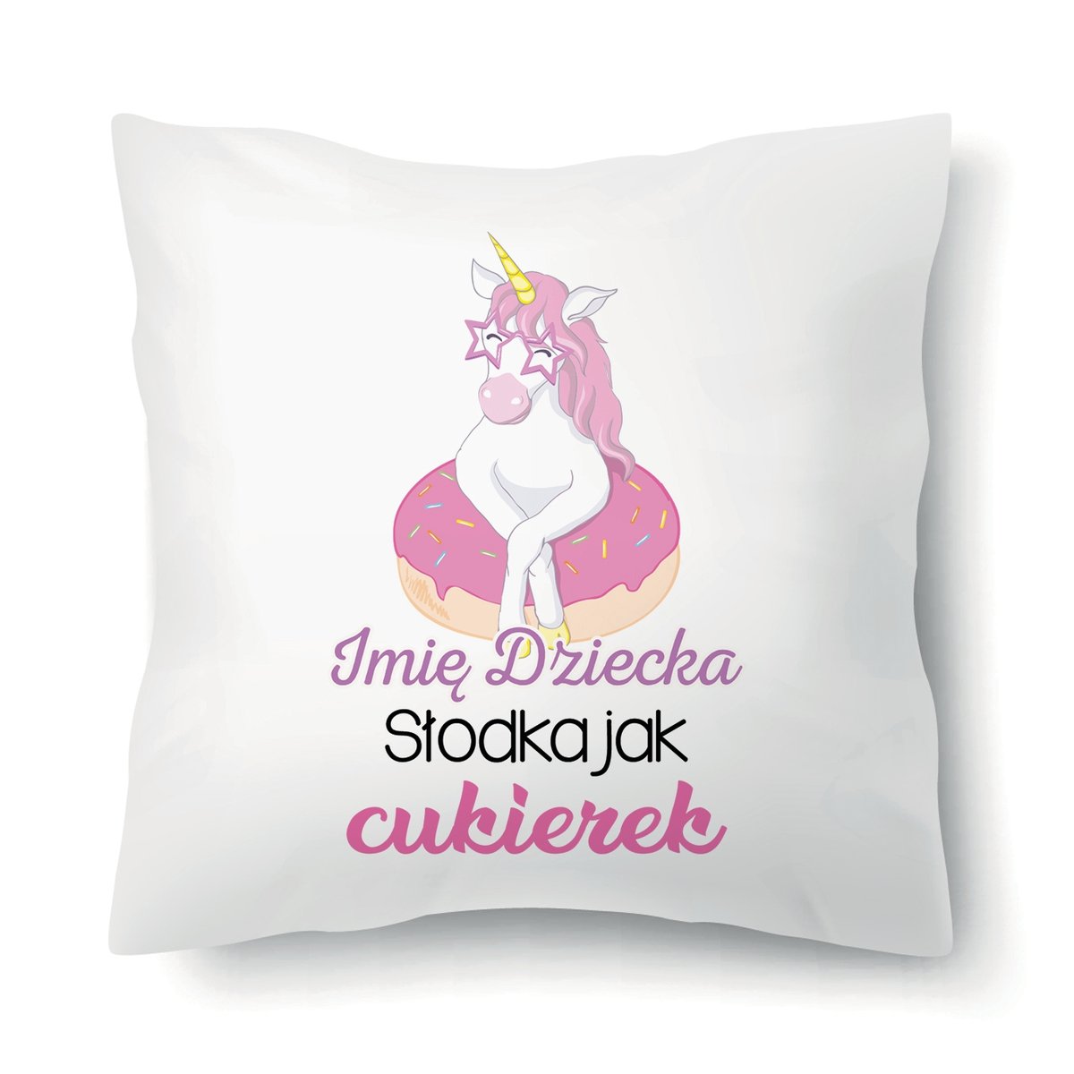 Poduszka Prezent Personalizowane Imię Dla Dziecka Słodka Jak Cukiereczek