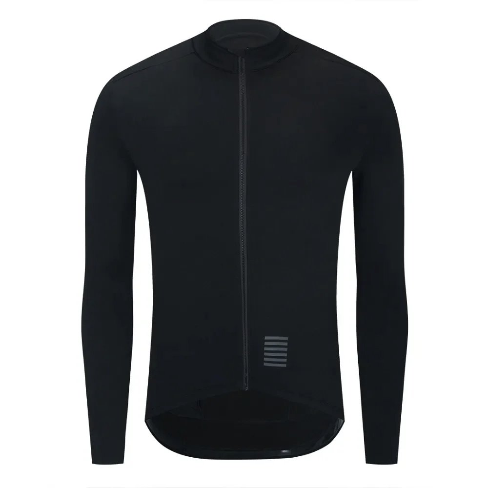 Bluza kolarska jesienna zimowa męska YKYW Men Jersey Jacket Winter Thermal Fleece czarny XXL