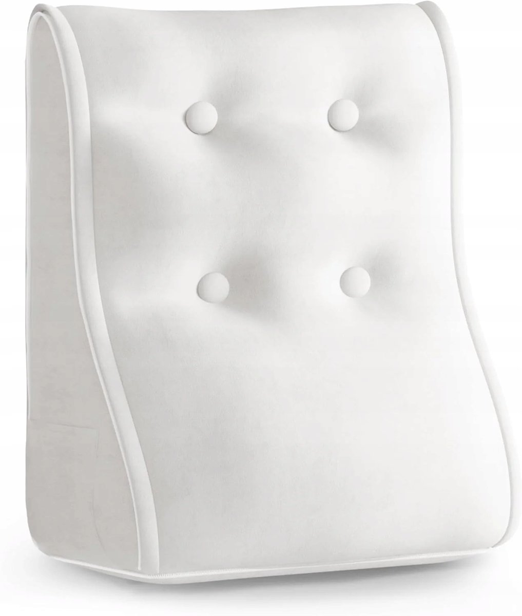Modułowa Poduszka Ergonomiczna Velvet -Biała - 40 cm