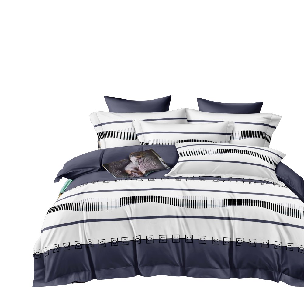 Pościel Satyna Bawełniana 200x220 - Paski 200x220