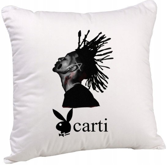 3347 PODUSZKA PLAYBOI CARTI RAP 40x40 CM