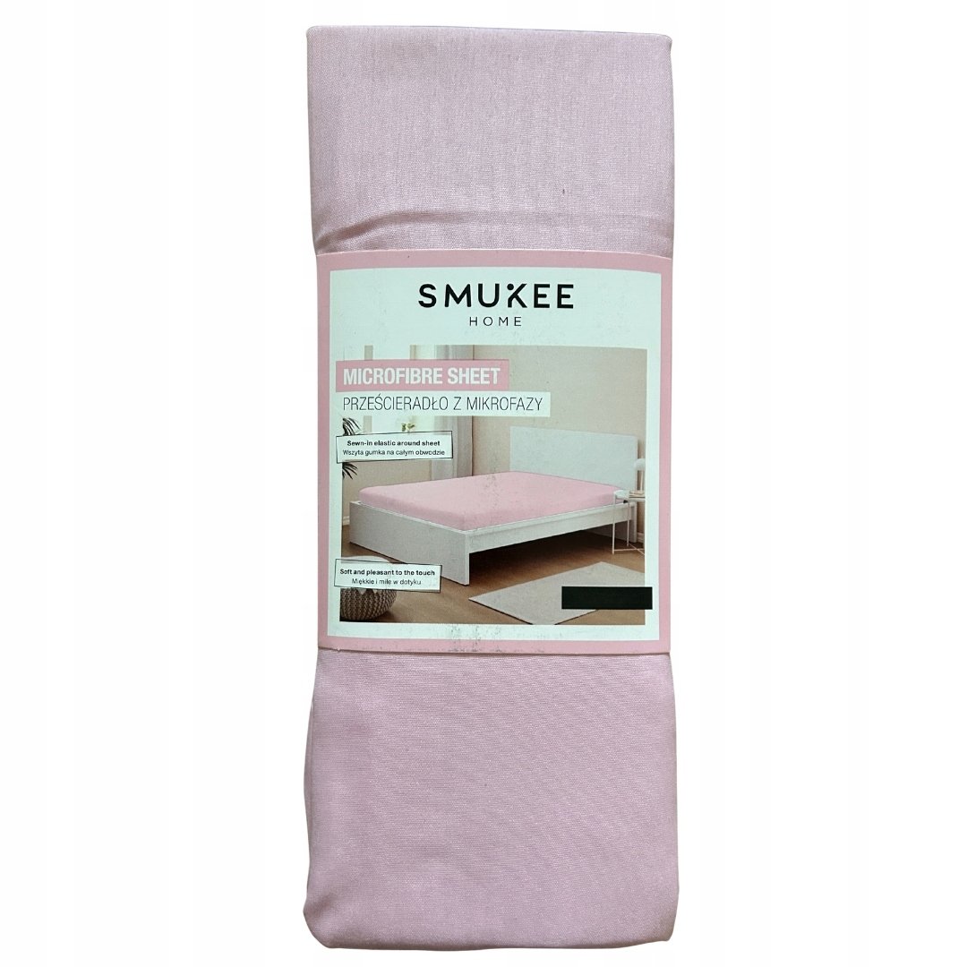 Prześcieradło z MIKROFAZY z gumką 200 x 200 cm RÓŻOWY