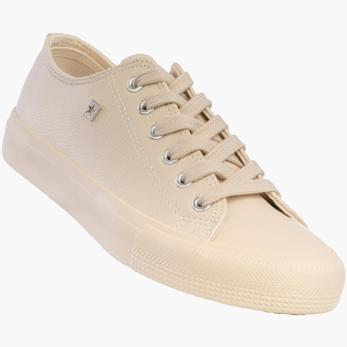 Trampki Damskie BIG STAR Ekoskóra Sportowe Buty Beżowe TT274019 Beżowy 37