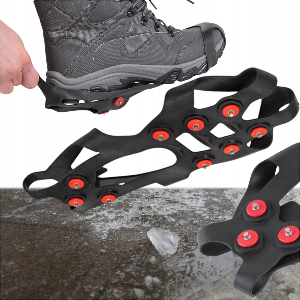NAKŁADKI ANTYPOŚLIZGOWE Raczki Na Chodniki Oblodzone Śnieg i Szklanke 40-45