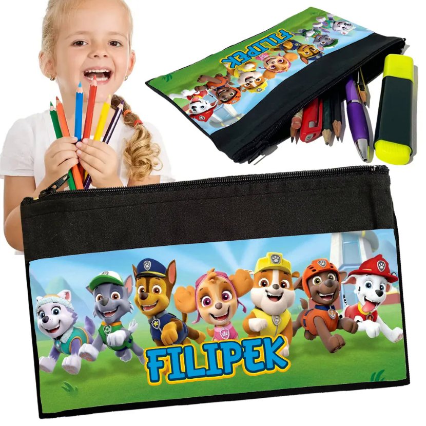 Personalizowany Piórnik PSI PATROL SKYE - Saszetka Nadruk imienia Prezent