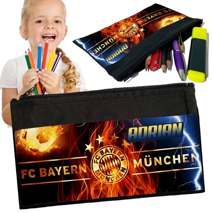Personalizowany Piórnik BAYERN MONACHIUM - Saszetka Nadruk imienia Prezent