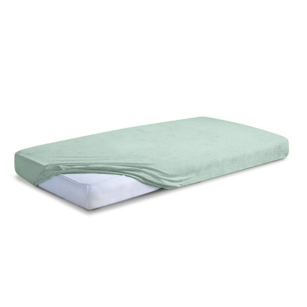 Prześcieradło frotte z gumką 180/190x190/200 miętowe Premium