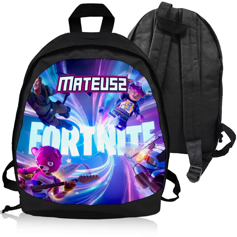 Plecak Personalizowany FORTNITE z NADRUKIEM IMIENIA - Idealny na Prezent!