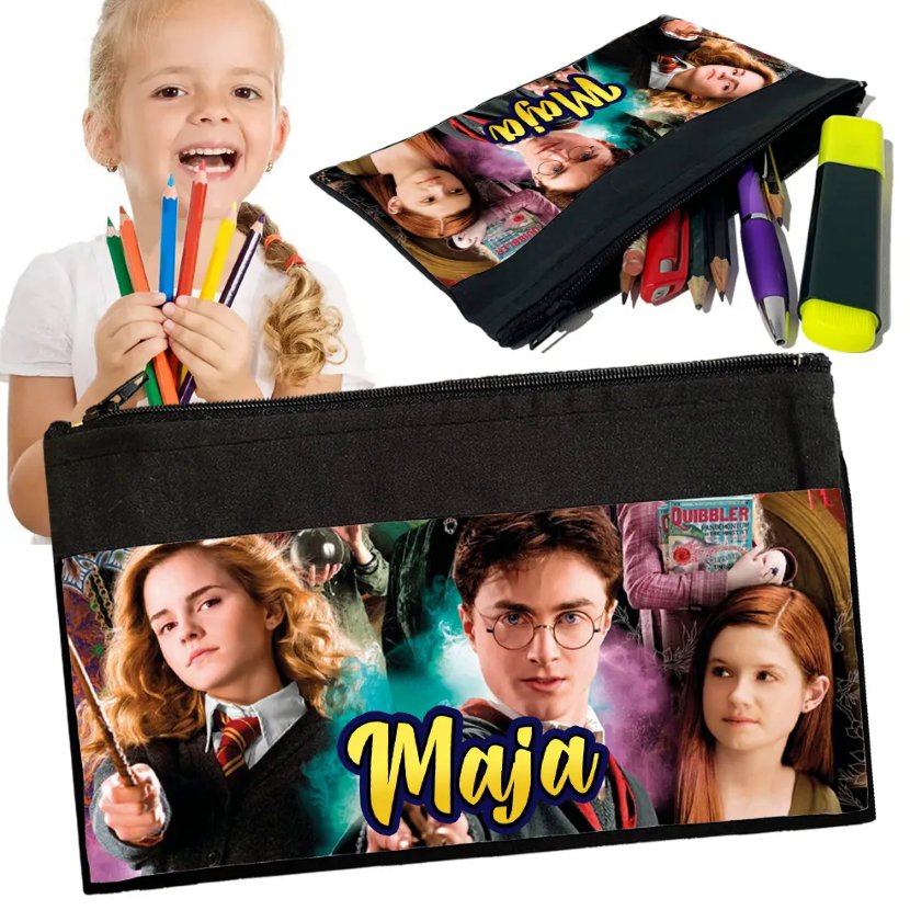 Personalizowany Piórnik HARRY POTTER - Saszetka Nadruk imienia Prezent