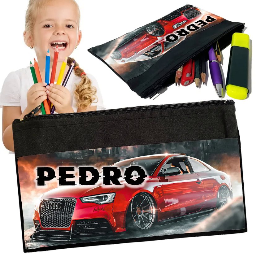Personalizowany Piórnik AUDI RS S LINE - Saszetka Nadruk imienia Prezent